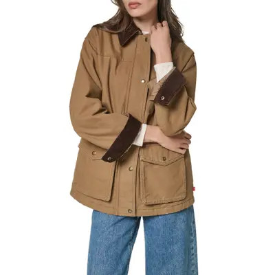 levi's Corduroy Collar Military Jacket in Rinse at Nordstrom, Size Medium | Nordstrom