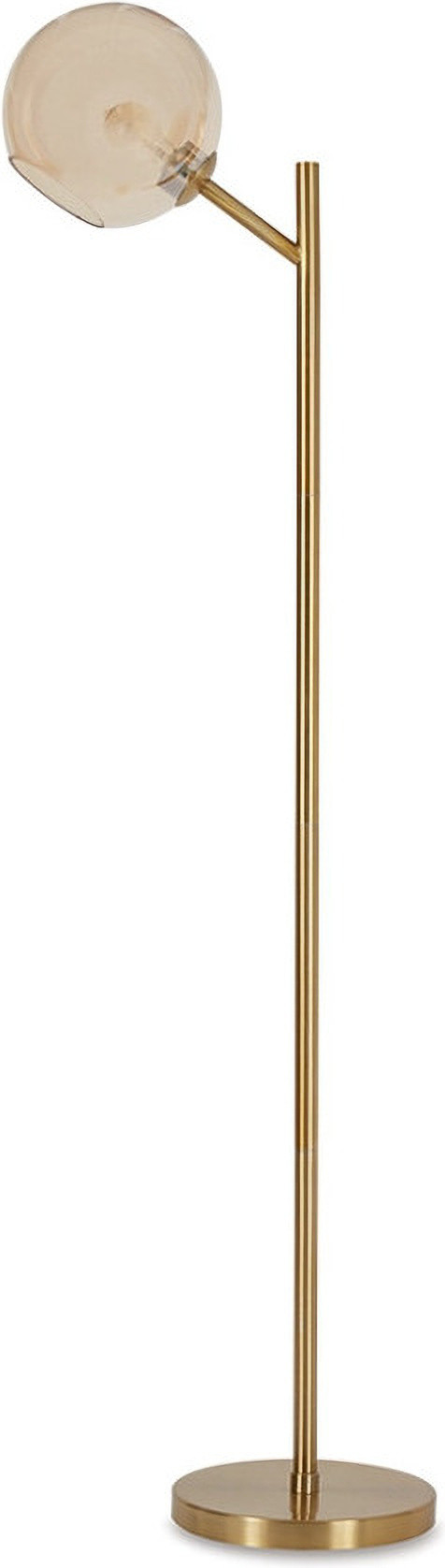 Abanson Amber/Gold Metal Floor Lamp | 1stopbedrooms