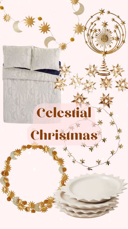 Celestial Christmas decor - sun moon stars decor year round gold - sparkles - Jungalow - Opal house - home decor - decorations - seasonal holiday - star - tree topper

#LTKhome #LTKHoliday #LTKSeasonal