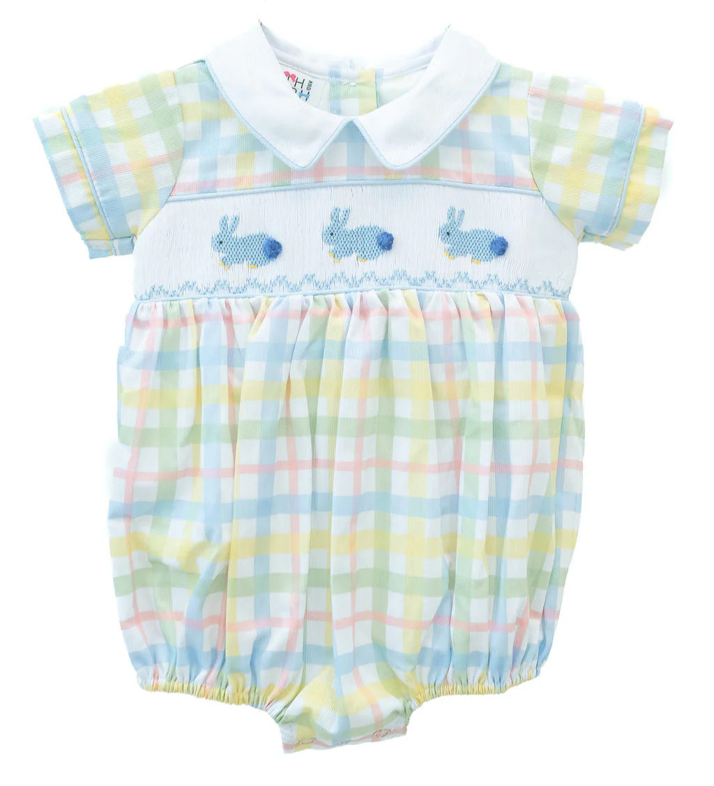 Ruth and Ralph Smocked Easter Bunnies Henry Bubble | JoJo Mommy