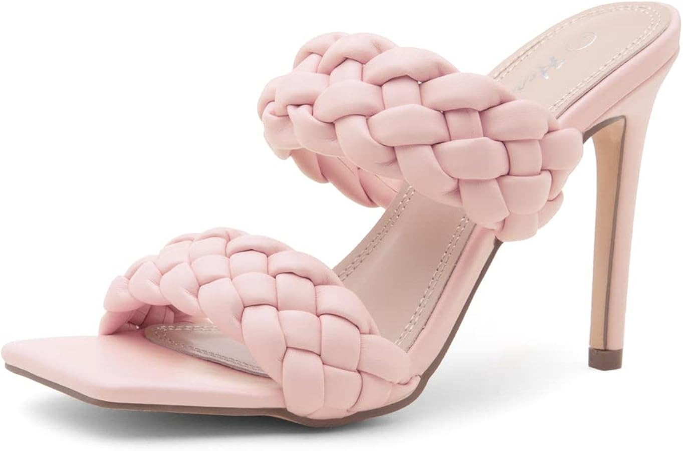 Herstyle Womens Lilah Braided heeled Sandals Square Open Toe Stiletto Heels Double Strappy Dress ... | Amazon (US)