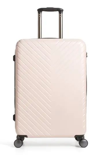 Nordstrom Chevron 25-Inch Spinner Suitcase - Pink | Nordstrom