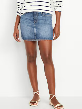 Mid-Rise OG Jean Mini Skirt | Old Navy (US)