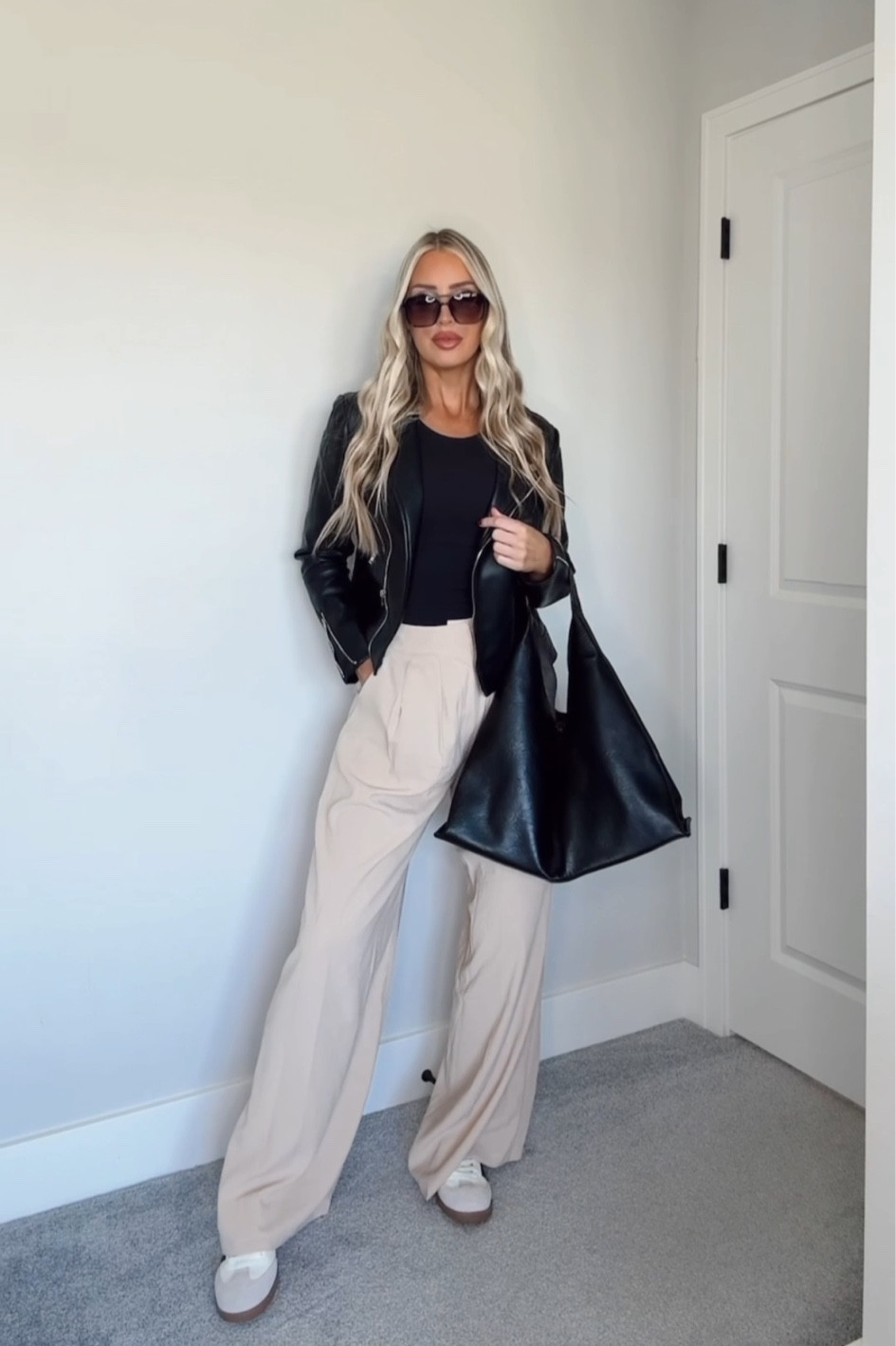 Recreating Fall Pinterest Outfits 🍂 this is a perfect casual, comfortable look for work & l love swapping a blazer for the leather jacket👌🏼 

#LTKFindsUnder50 #LTKStyleTip #LTKFindsUnder100