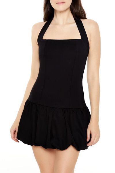 Bubble-Hem Mini Dress | Forever 21
