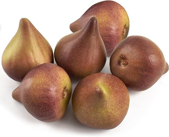 6pcs Artificial Fig Lifelike Simulation Fig Fake Fruit for Home Kitchen Cabinet Decoration Photog... | Amazon (US)