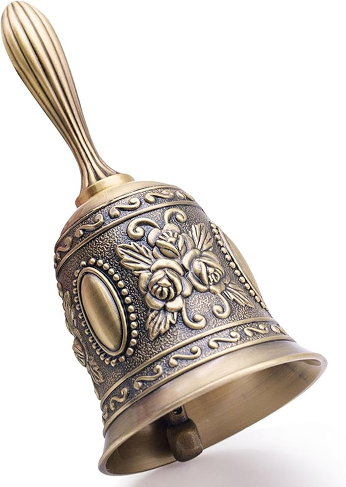DomeStar Vintage Brass Hand Bell – Loud Call Bell for Bedside, Dinner, Wedding, Christmas & Hol... | Amazon (US)