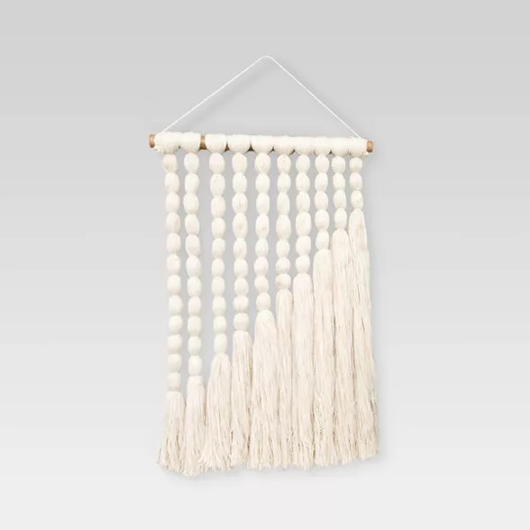 18" x 24" Hand Made Cotton Wall Art Cream - Opalhouse™ | Target