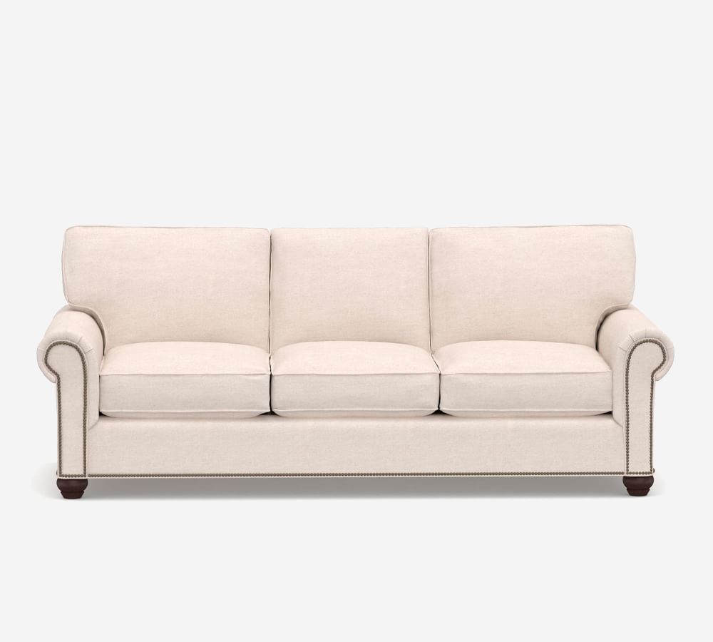 Webster Upholstered Sofa with Nailheads | Pottery Barn (US)