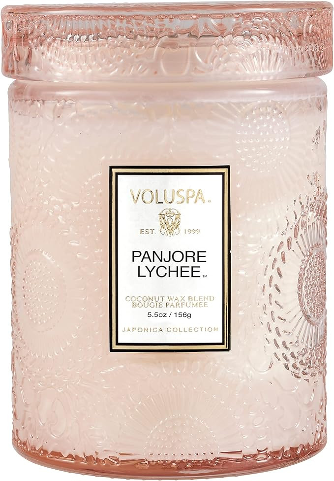Voluspa Panjore Lychee, Small Candle Jar, 5.5 oz, 50 Hour Burn Time, All Natural Wicks and Coconu... | Amazon (US)