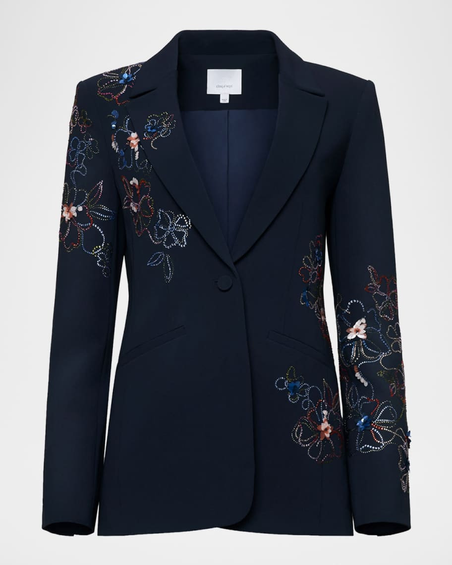 Cinq a Sept Blooming Linework Karlie Blazer | Neiman Marcus