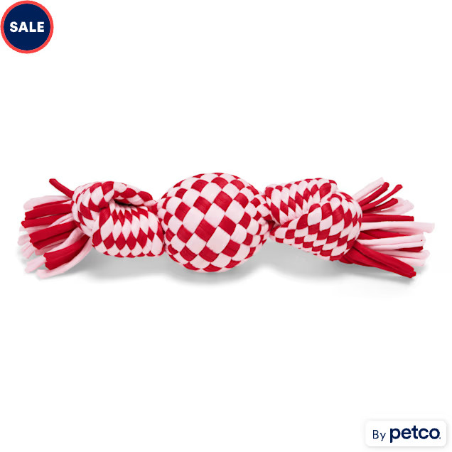 Merry Makings Red Candy Knotted Rope Dog Toy, Small | Petco