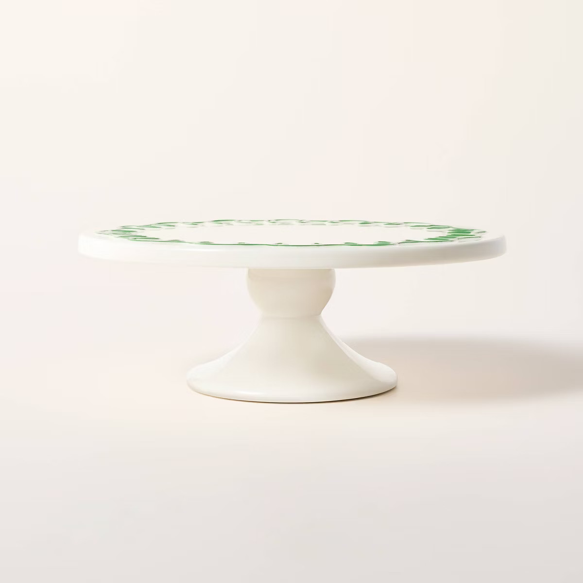 Ceramic Cake Stand Cream/Green - kate spade new york x Target | Target