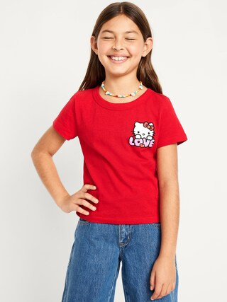 Fitted Short-Sleeve Licensed Graphic T-Shirt for Girls | Old Navy (US)