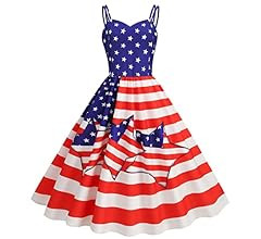Womens 1950s Vintage Polka Dots Dress Spaghetti Strap Rockabilly Midi Dress Retro Swing Princess ... | Amazon (UK)