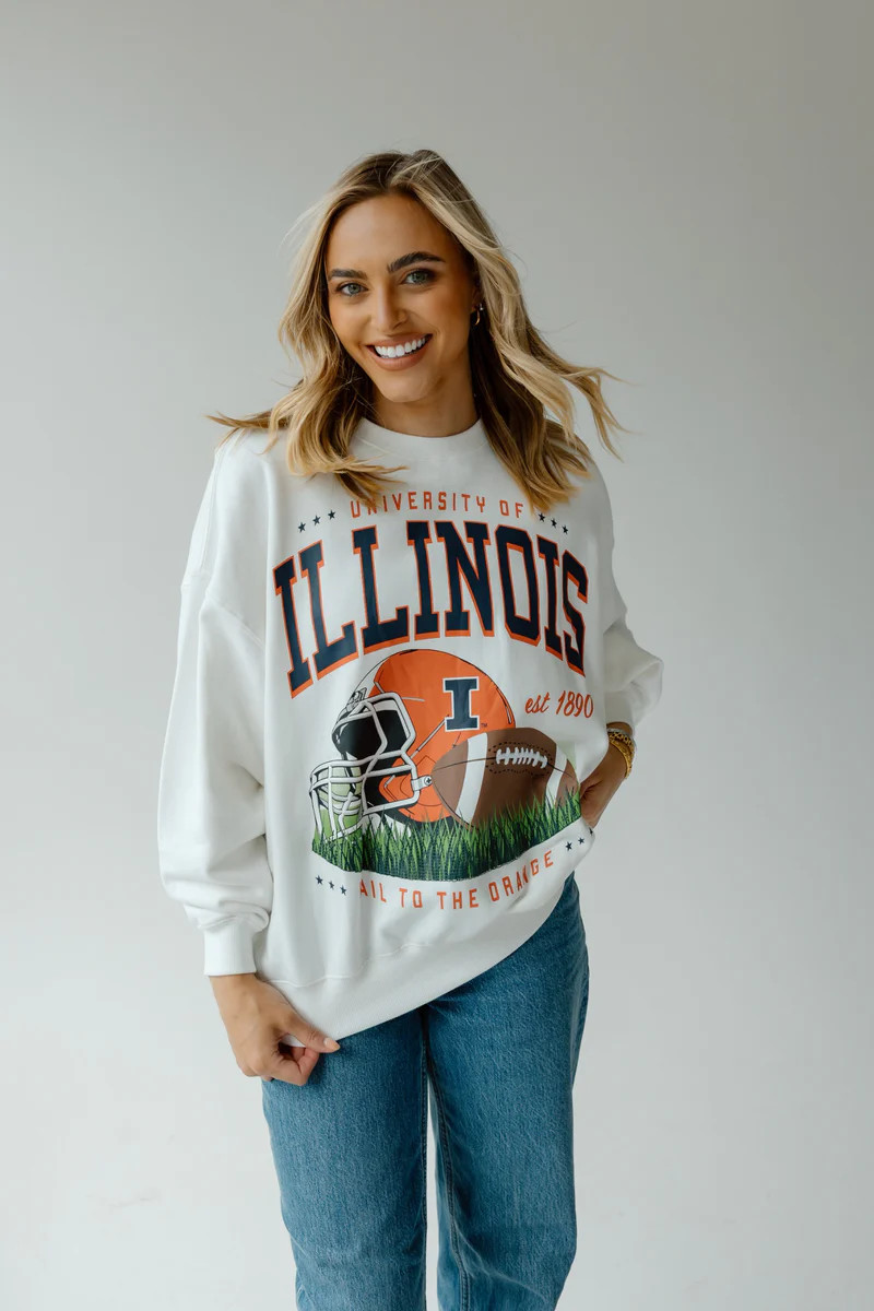 Illinois Malone Multimedia OS Fleece Crew | Gameday Social