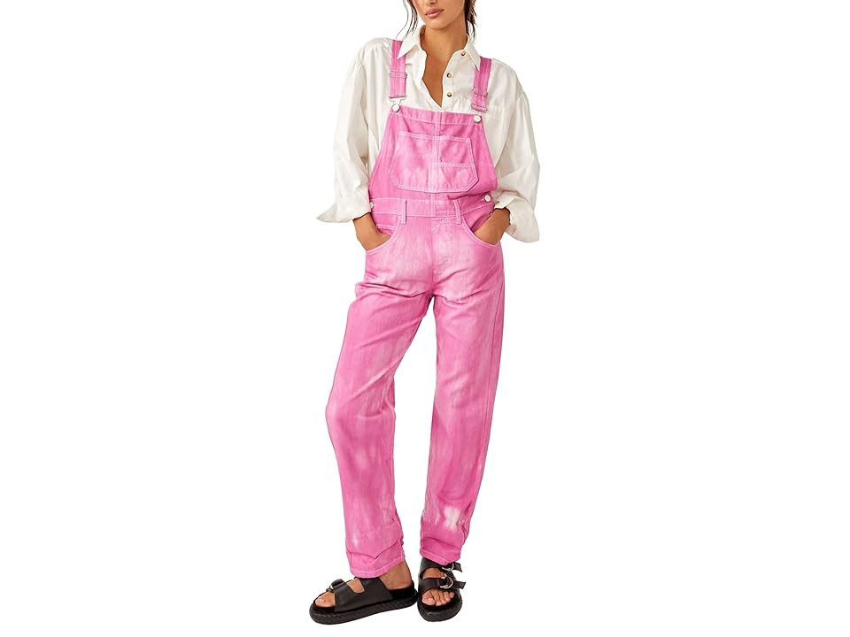 Free People Ziggy Denim Overall (Electric Bouquet) Women's Jumpsuit & Rompers One Piece | Zappos