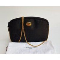 DIOR Bag. Christian Dior Vintage Black Monogrammed Shoulder / Crossbody Bag. French designer purse. | Etsy (US)