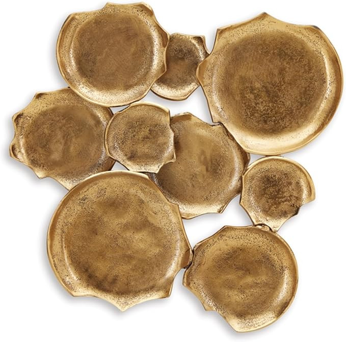 Signature Design by Ashley Gageton Minimalist Metal Wall Sculpture, 21 x 19 Inches, Metallic | Amazon (US)