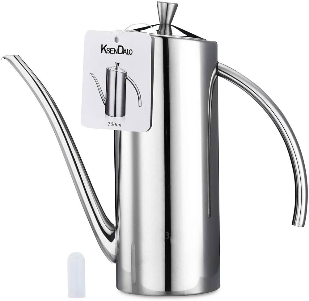 KSENDALO Olive Oil Dispenser Bottle, 24oz Stainless Steel Oil Dispenser, Drip Free/Everyday-use S... | Amazon (US)