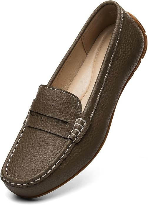 KORDAL Women's Comfortable & Lightweight Leather Penny Loafers Slip-Ons Cute Business Casual Dres... | Amazon (US)