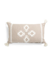 14x26 Palisades Embroidered Tassel Pillow | Marshalls