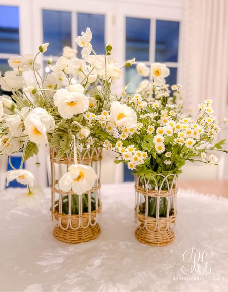 Summer decor came vases faux summer florals 

#LTKunder50 #LTKSeasonal #LTKhome