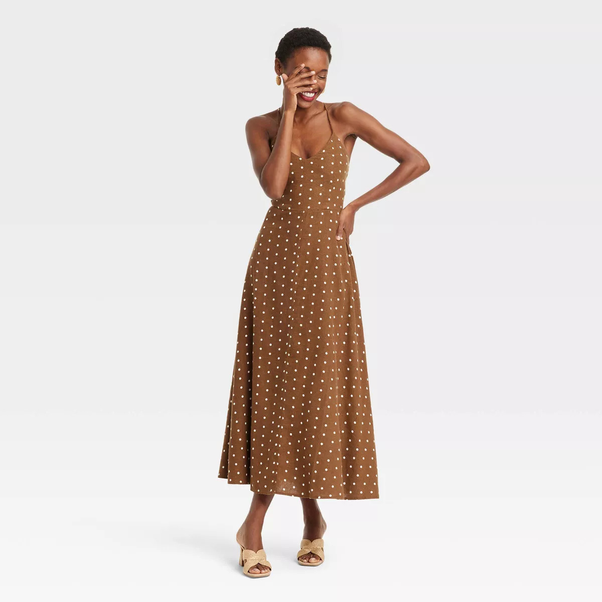 Women's Linen Midi Sundress - A New Day™ | Target