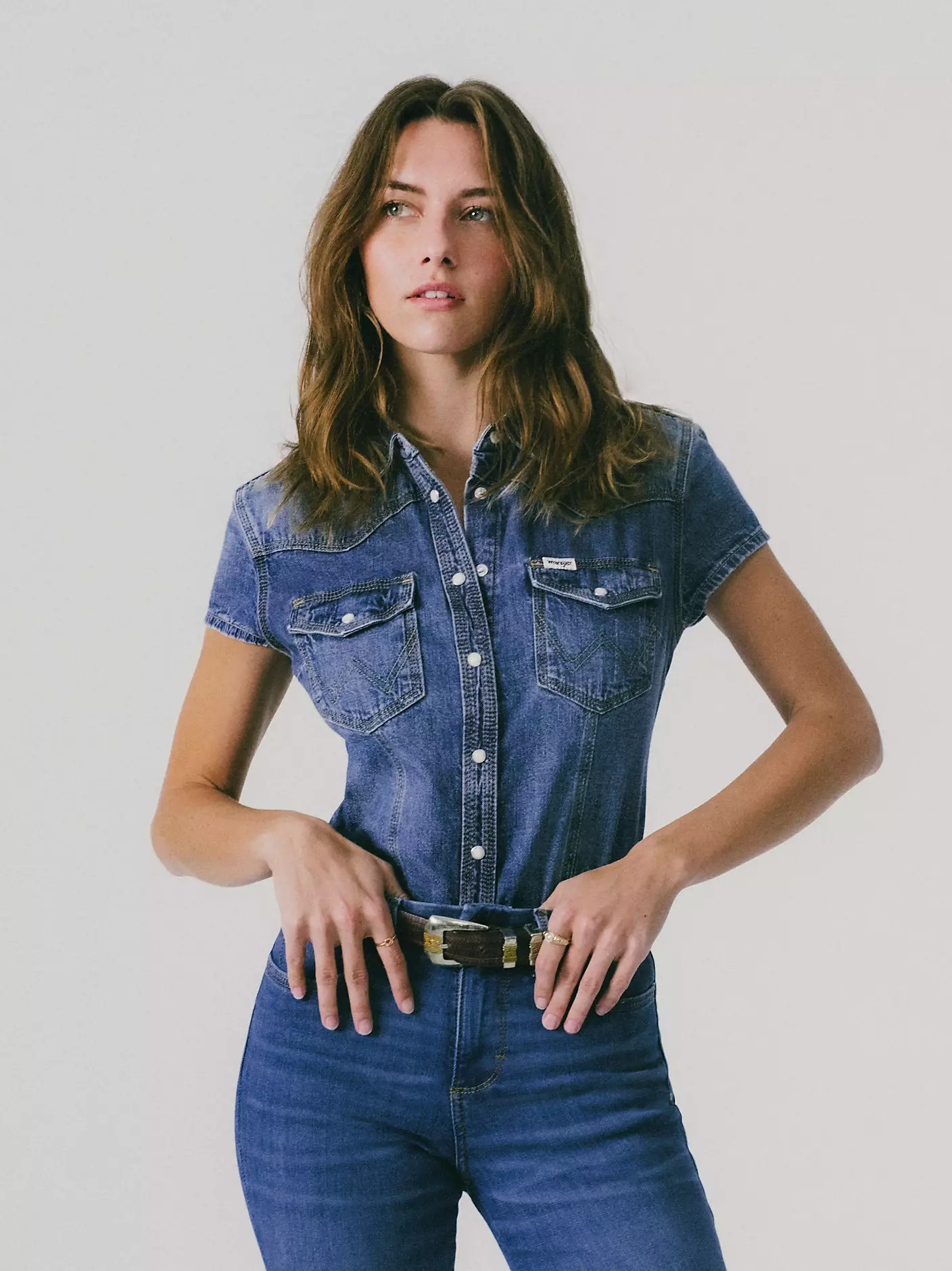 Women's Shrunken Denim Shirt | Wrangler