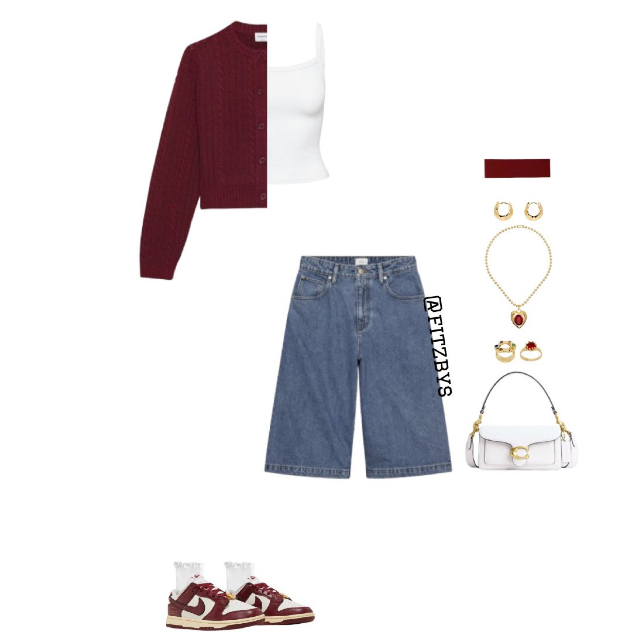Cute fall burgundy outfit 

 Cardigan, burgundy cardigan, White tank  top, white  top, cami top, jeans shorts, shorts, blue and black  jorts, denim shorts, jorts outfit, Bermuda shorts, shorts outfit, nike dunk sneakers, burgundy sneakers, white coach shoulder bag, gold jewelry, fall clothes, fall outfits, vacation outfit, concert outfit, outfit idea, style tip, spring outfit. Cute top, jorts, cute jorts outfit, Trendy outfit, 2024 outfit ideas, cute fall outfit. 

#virtualstylist #outfitideas #outfitinspo #trendyoutfits # fashion #cuteoutfit #falloutfit #cardigan #burgundy #jorts #denimshorts  #fallclothes #fallstyle #cutefalloutfit 

#FashionMonth #LTKstyletip #LTKautumn