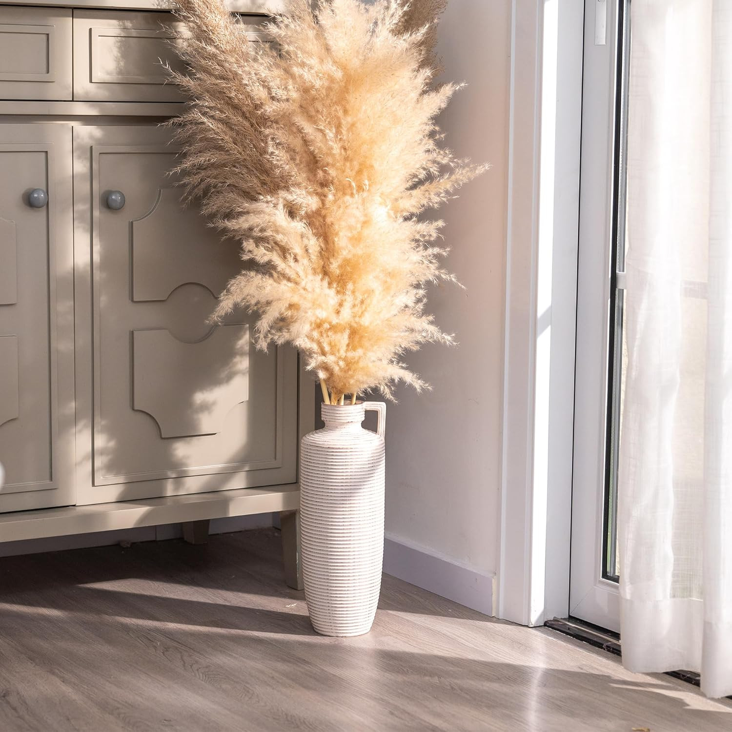 TERESA'S COLLECTIONS Tall Floor Vase for Pampas Grass, Large Rustic Vase for Home Decor, Decorati... | Amazon (US)