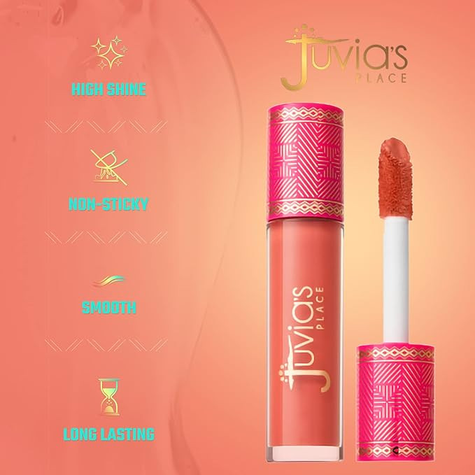 Juvia's Place Lip Gloss Rich-Nude Liquor High Shine Bronzed Honey Rose, Long Lasting, Glides on R... | Amazon (US)