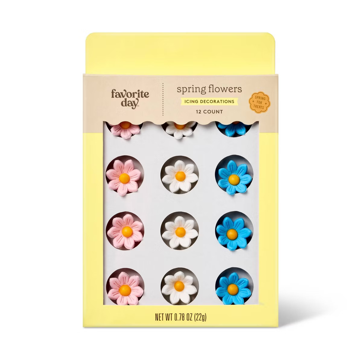 Spring Flowers 2D Icing Decorations - 12ct / 0.78oz - Favorite Day™ | Target