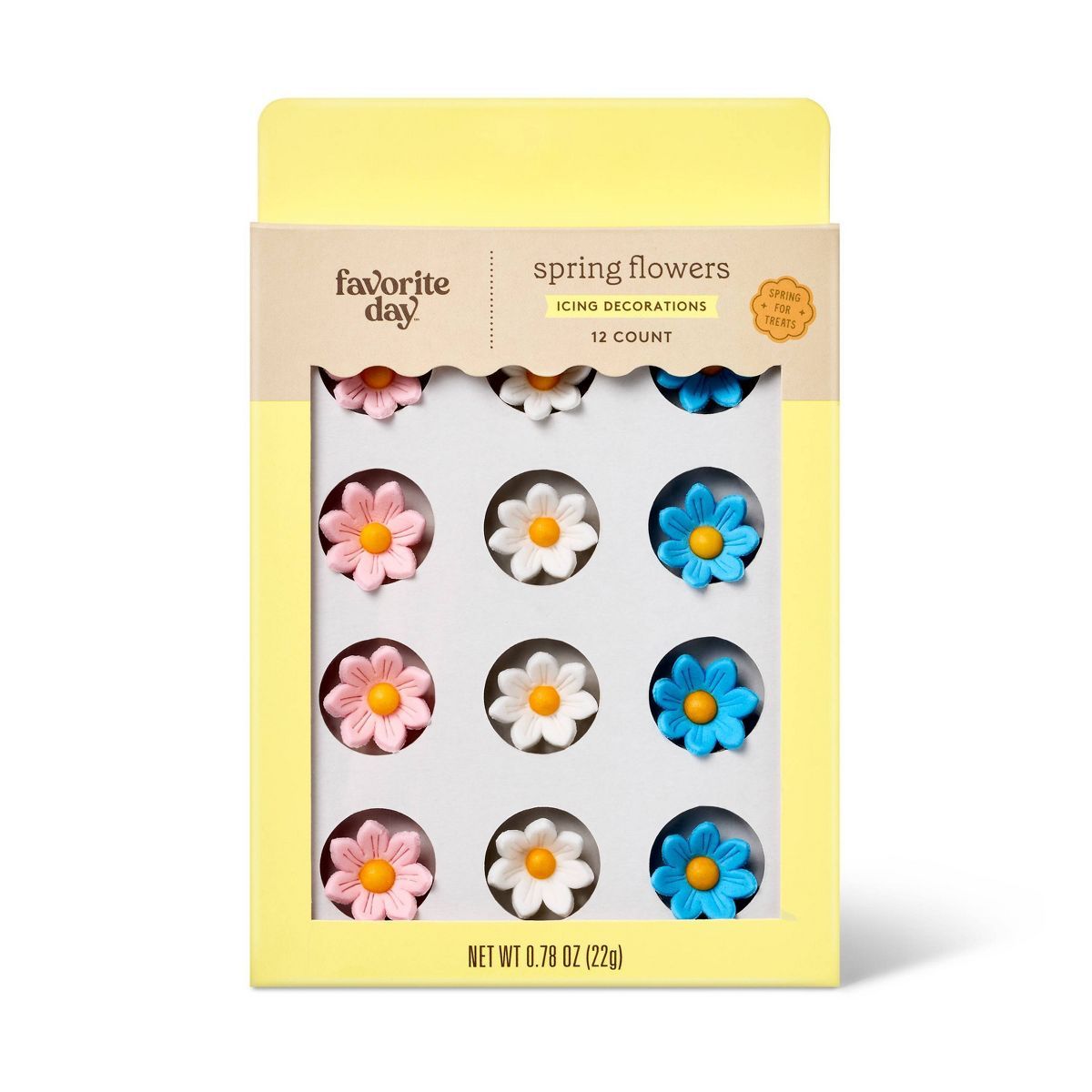 Spring Flowers 2D Icing Decorations - 12ct / 0.78oz - Favorite Day™ | Target
