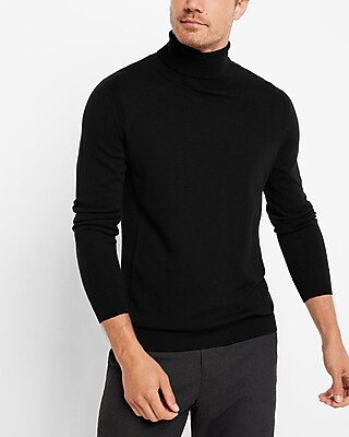 Solid Merino Wool Turtleneck Sweater | Express