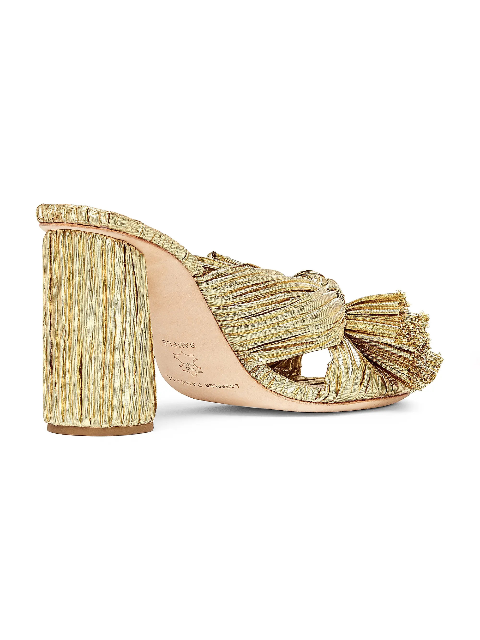 Penny Knotted Metallic Mules | Saks Fifth Avenue