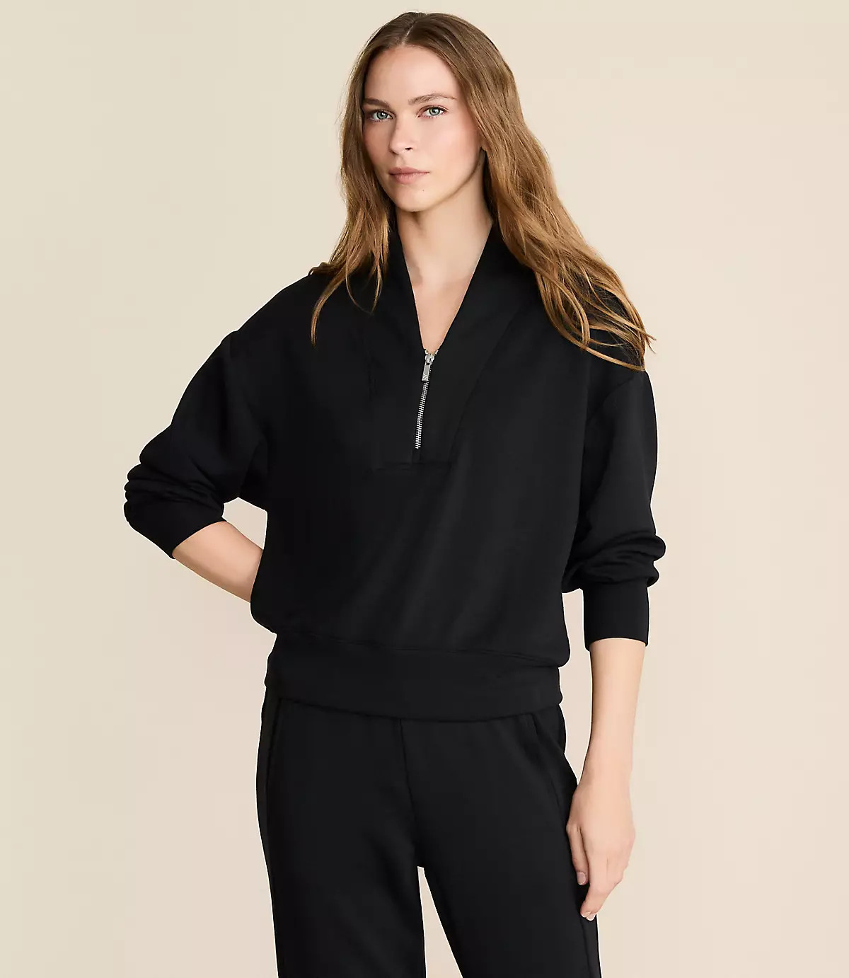 Lou & Grey Scubasoft Half Zip Sweatshirt | LOFT