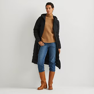 Women's EB Stretch Down Hooded Duffle Coat | Eddie Bauer - US