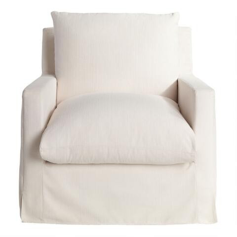 Feather Filled Swivel Brynn Armchair | World Market