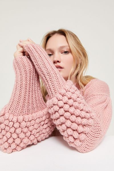 C/meo Collective Hold Tight Pom Mock Neck Sweater | Urban Outfitters (US and RoW)