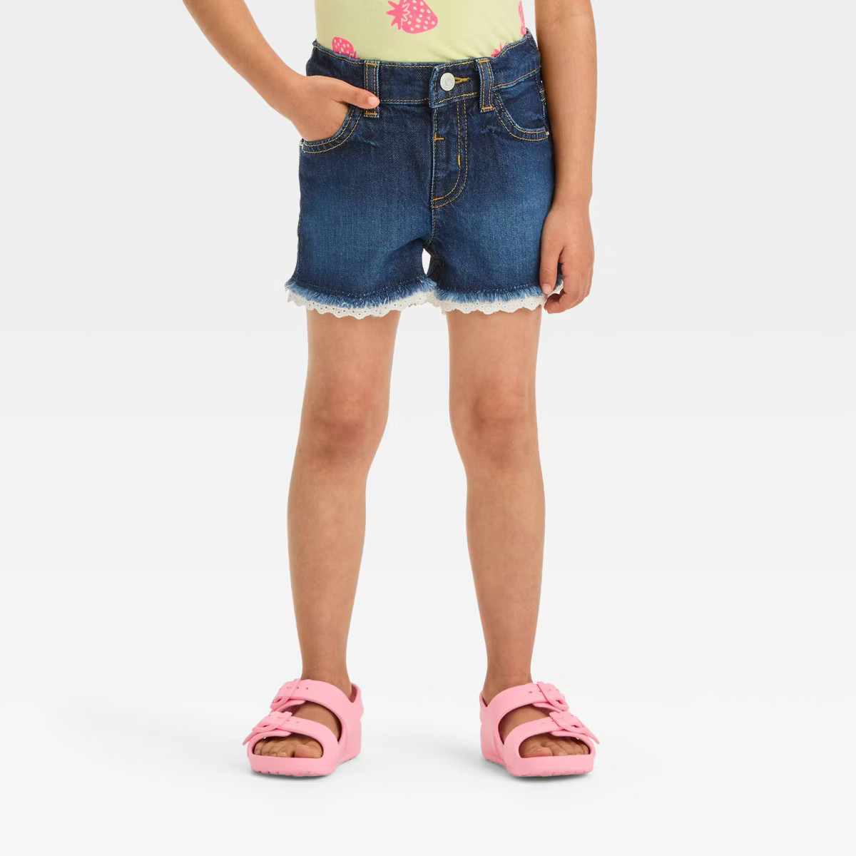 Toddler Girls' Lace Cut-Off Jean Shorts - Cat & Jack™ | Target
