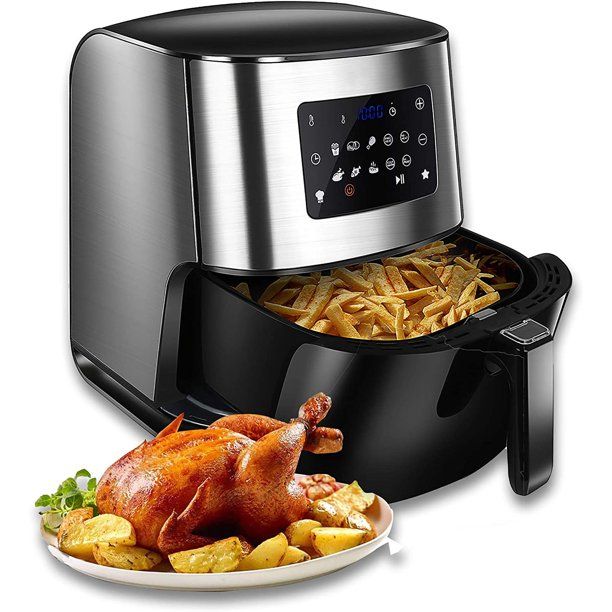 6.3 Quart Air Fryer 10-in-1 Smart Electric Hot Airfryer Oven Oilless Cooker with Digital Touch Sc... | Walmart (US)