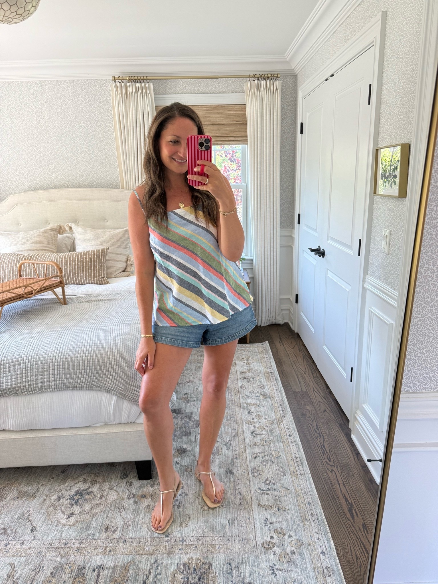 Brasses with this linen striped tank from LOFT! So lightweight 
 and comfortable — it’s currently on sale!

#LTKootd #LTKdayinmylife #LTKSaleAlert