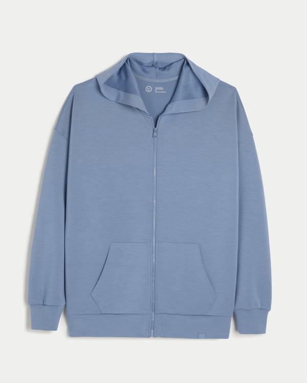 Women's Gilly Hicks Active Cooldown Oversized Zip-Up Hoodie | Women's | HollisterCo.com | Hollister (US)