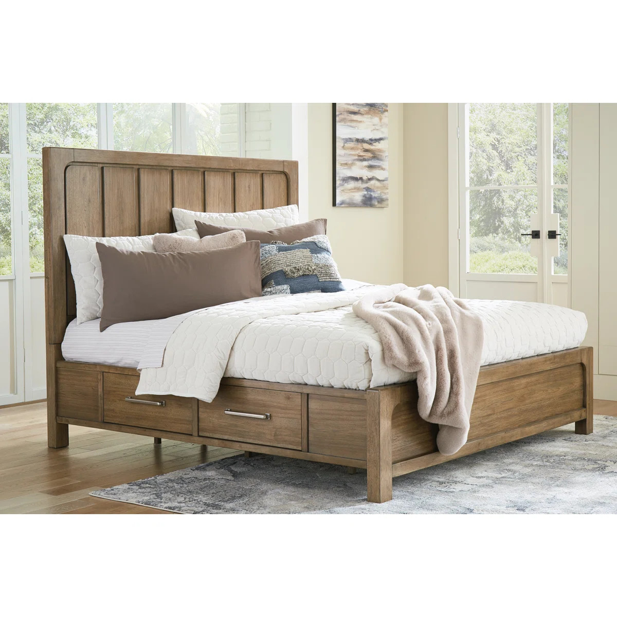 Panel Bed with Storage | Wayfair North America