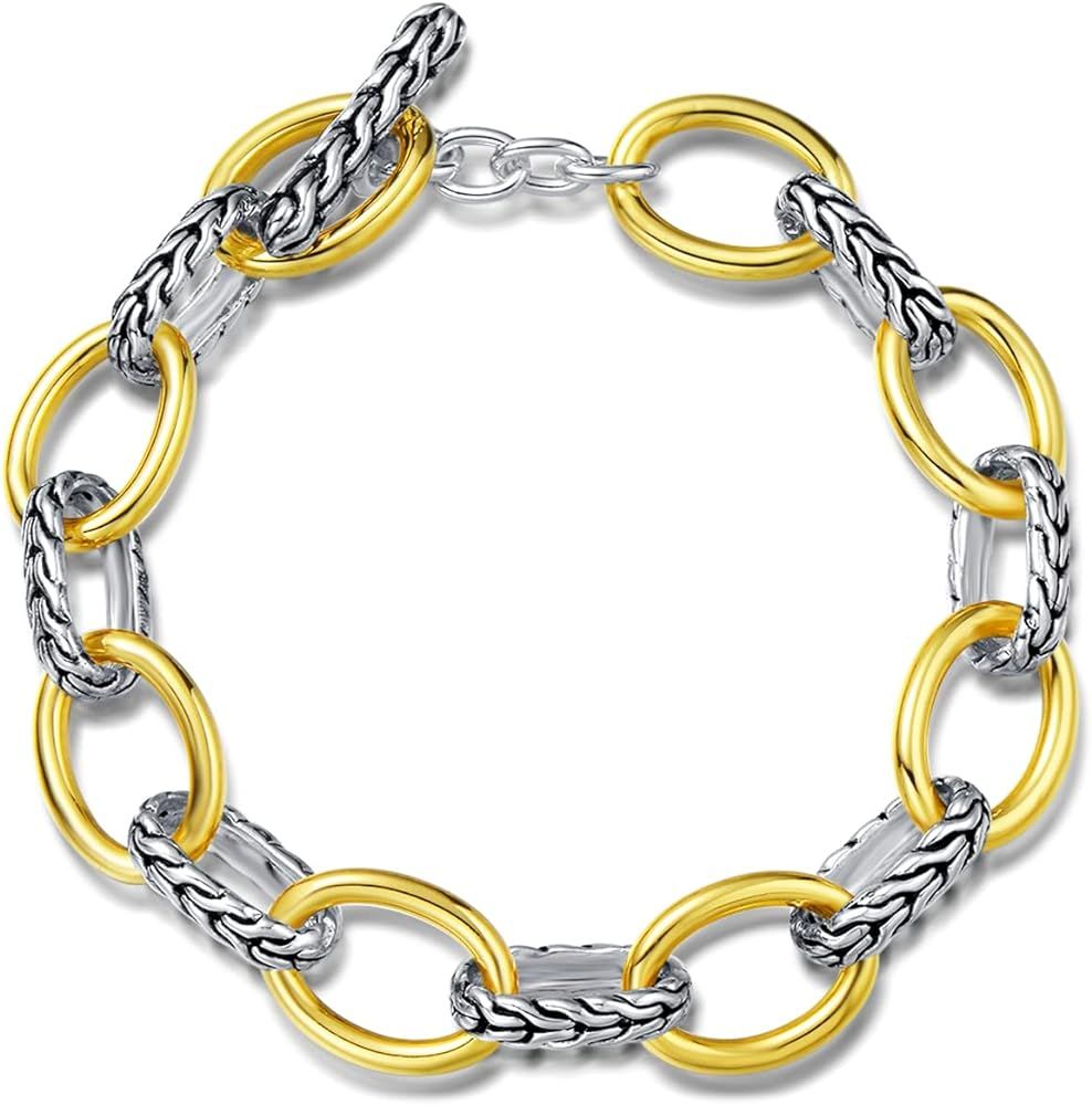 Jewelry Make a Statement With Foxtail Link Chain Bracelet Designer Brand Inspired Women Valentine... | Amazon (US)