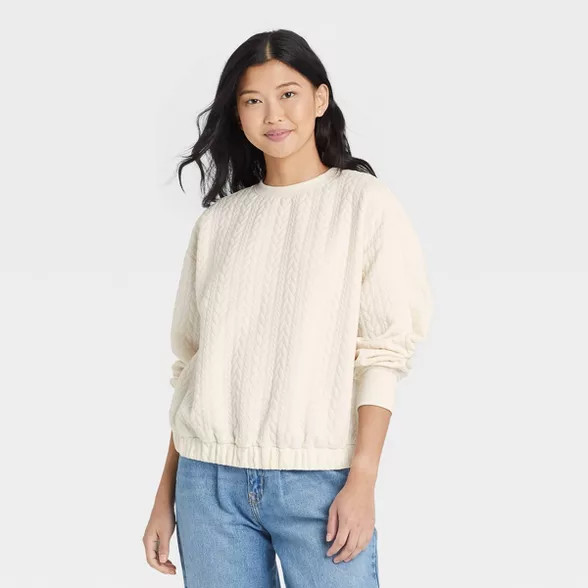 Women's Quilted Sweatshirt - A New Day™ | Target