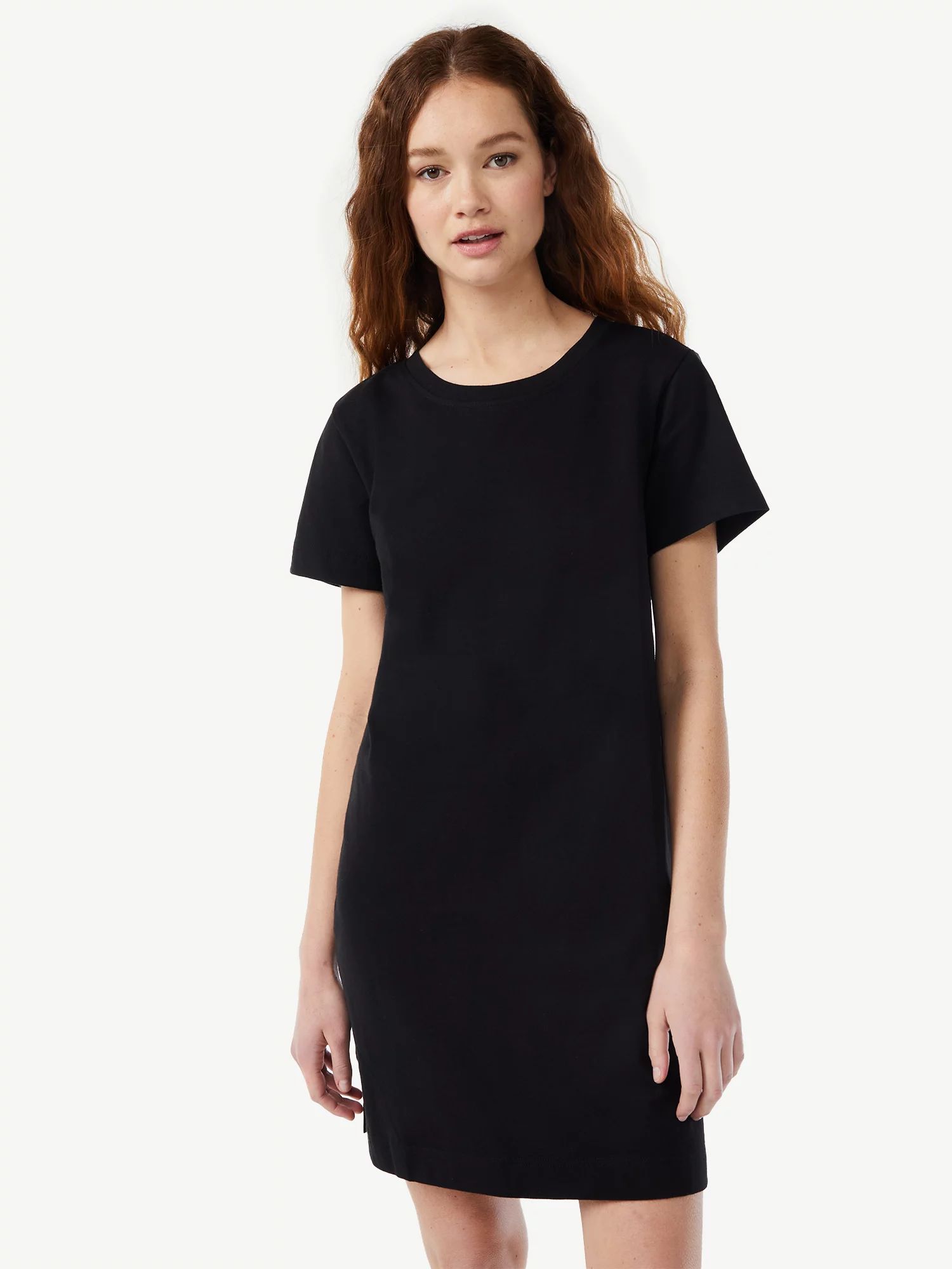 Free Assembly Women's Mini T-Shirt Dress with Short Sleeves - Walmart.com | Walmart (US)