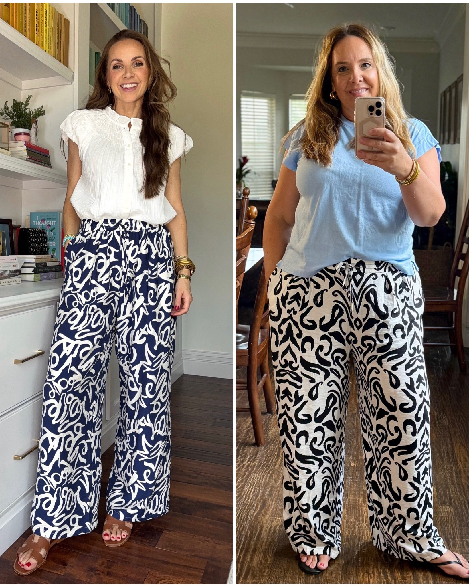 Wednesday twinning with Merrick and Kristy! Merrick is wearing size XS top and medium bottoms (small would work too!) and Kristy is in size Large top and bottoms 🩵

#LTKSeasonal #LTKStyleTip
