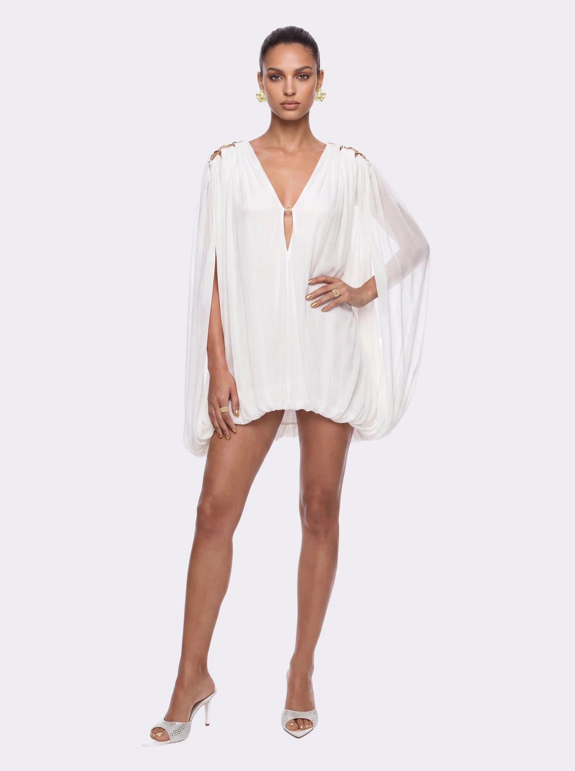 Marcella Ring-Cutout White Dress | Nana Jacqueline | Nana Jacqueline